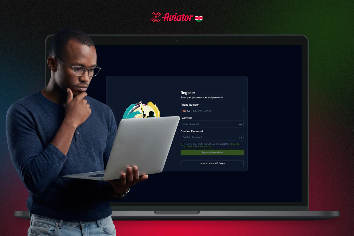 The registration process at popular casinos in Kenya for playing Aviator