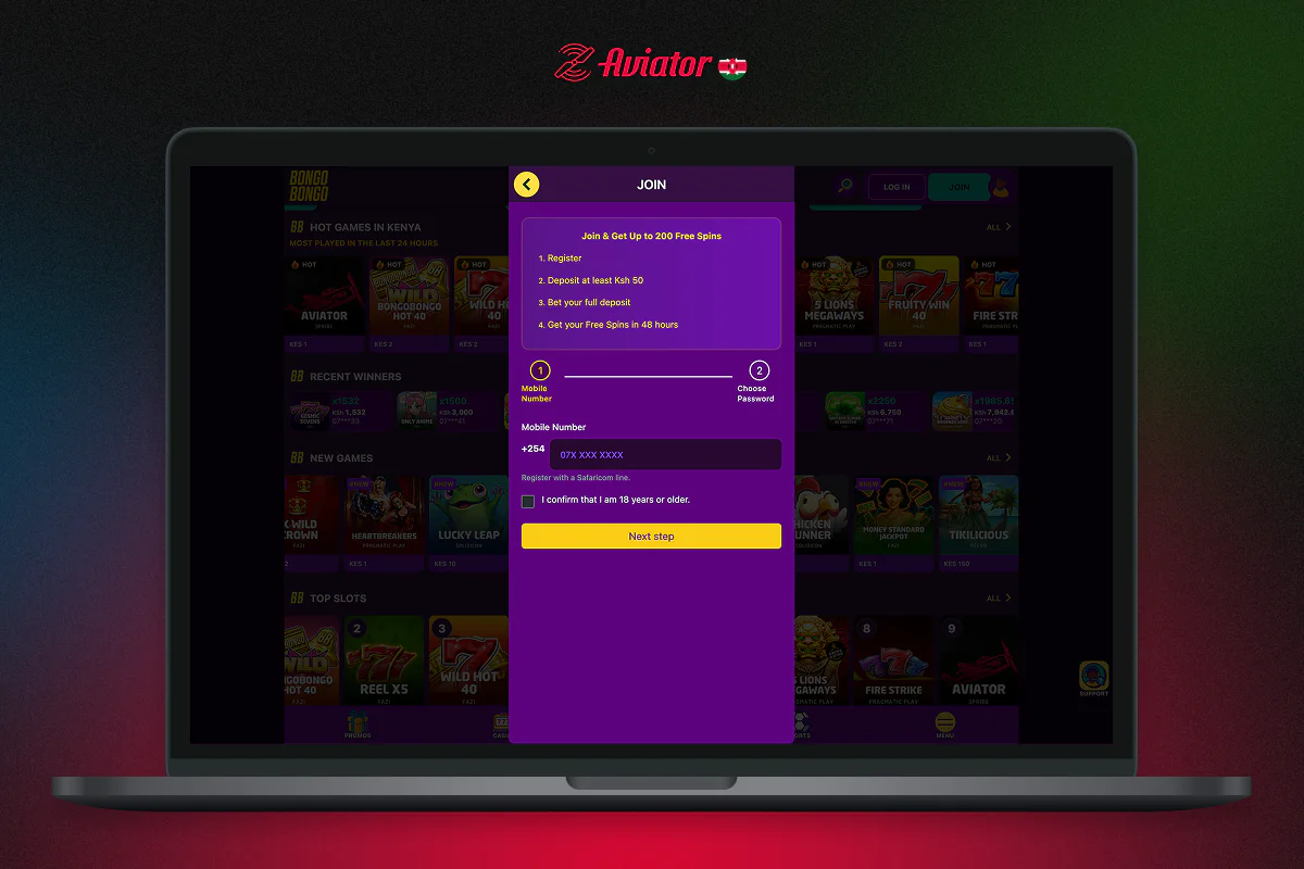 After registering with BongoBongo, Kenyans can play Aviator online for free or for real money